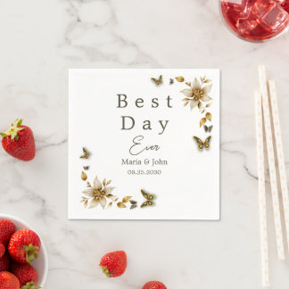 Elegante Schmetterlinge Hochzeit von Napkins Serviette