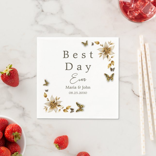 Elegante Schmetterlinge Hochzeit von Napkins Serviette (Beispiel)