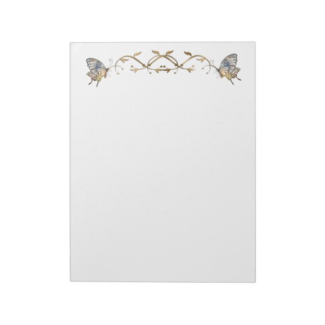 Elegante Schmetterlinge Notizblock (Rotiert)