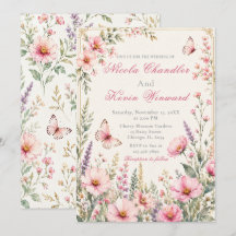 Elegante Schmetterlings-Hochzeit mit Blumen