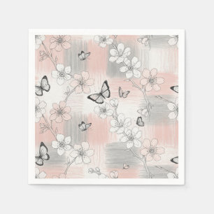 Elegante Schmetterlingsblüte (3) Serviette