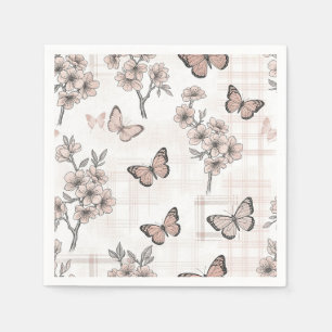 Elegante Schmetterlingsblüte (4) Serviette