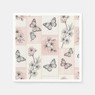 Elegante Schmetterlingsblüte (5) Serviette