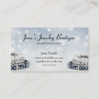 Elegante Schmuck-Visitenkarte-Entwurfs-Schablone Visitenkarte