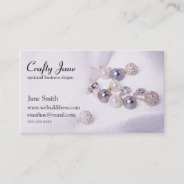 Elegante Schmuck-Visitenkarte-Entwurfs-Schablone Visitenkarte