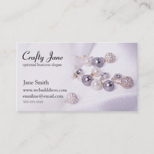 Elegante Schmuck-Visitenkarte-Entwurfs-Schablone Visitenkarte