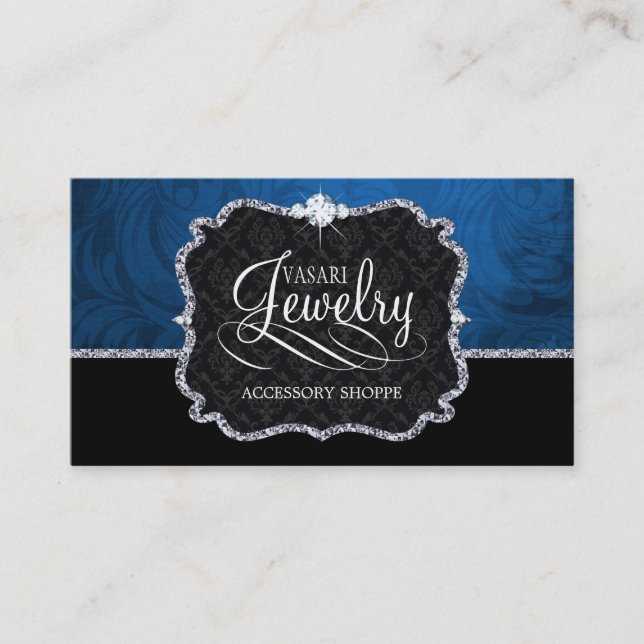 Elegante Schmuck-Visitenkarte-Schablone Visitenkarte (Vorderseite)