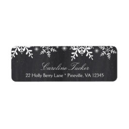 Elegante Schneeflocken auf Chalkboard WinterBaby D