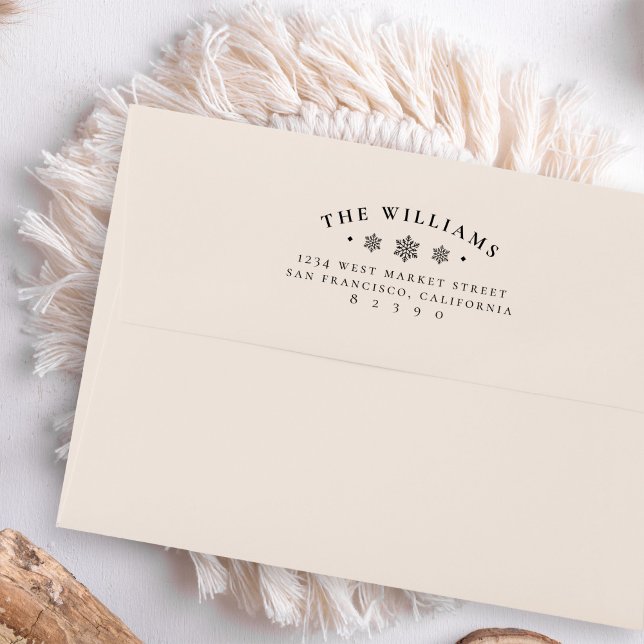 Elegante Schneeflocken Rücksendeadresse Permastempel (Von Creator hochgeladen)