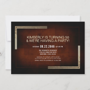 Elegante Schokolade/Goldene Geburtstagsparty Einladung