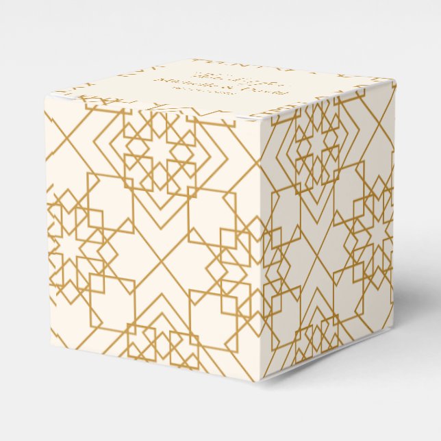 Elegante Schokolade und Gold-Gastgeschenk Hochzeit Geschenkschachtel (Vorderseite)