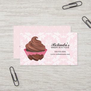Elegante Schokoladen-Kuchen-Bäckerei Visitenkarte