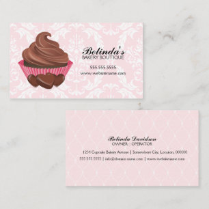 Elegante Schokoladen-Kuchen-Bäckerei Visitenkarte