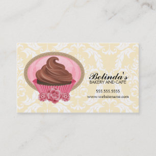 Elegante Schokoladen-Kuchen-Bäckerei-Visitenkarte Visitenkarte