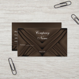 Elegante Schokoladen-Seidentasche Firma Visitenkarte