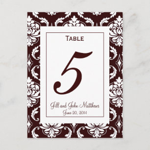 Elegante Schokoladenmatte Hochzeitskarte für die T Postkarte