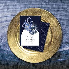 Elegante Schöne blaue Schwäne Kunst, Dichtung und  Begleitkarte