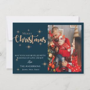Elegante schöne Typografie   Frohe Weihnachten Fot Mitteilungskarte