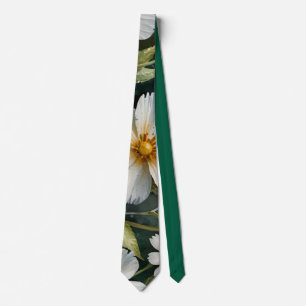Elegante schöne weiße Blumen Wasserfarbe Chic Krawatte