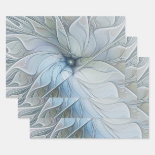 Elegante Schönheit Moderne Abstrakte Fraktal-Kunst Geschenkpapier Set