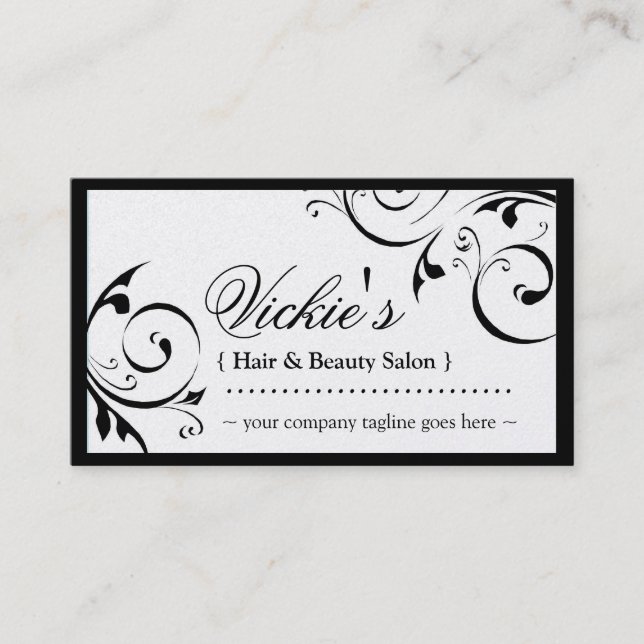 Elegante Schönheits-Salon-Visitenkarte Terminkarte (Vorderseite)