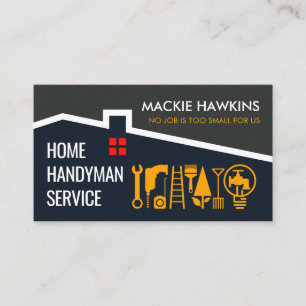 Elegante schräge Dachreparatur zu Hause Visitenkarte