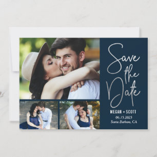 Elegante Schreibbare Farbige Save The Date Karte