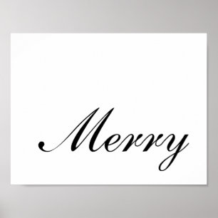 Elegante Schrift Frohe Weihnachten Poster