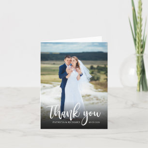Elegante Schrift Hochzeit Danke Foto
