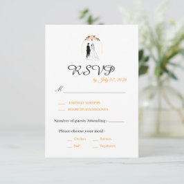 Elegante Schrift Hochzeit RSVP-Karte RSVP Karte