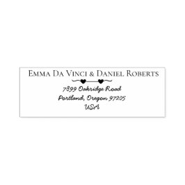 Elegante Schrift Hochzeits Rücksendeadresse Stempe Permastempel