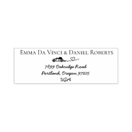 Elegante Schrift Hochzeits Rücksendeadresse Stempe Permastempel