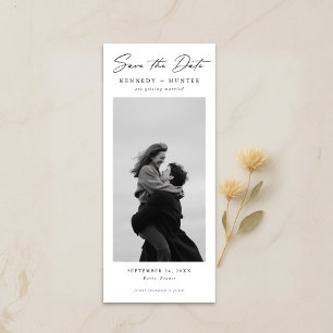 Elegante Schrift Hochzeitsfoto Romantische Moderne Save The Date