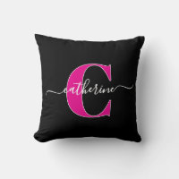 Elegante Schrift Minimalistisches Schwarz Rosa Mon