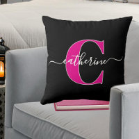 Elegante Schrift Minimalistisches Schwarz Rosa Mon