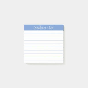 Elegante Schrift Notizen Hellblau Liniiert