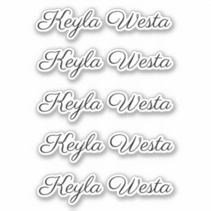 Elegante Schrift personalisierter handgeschriebene Aufkleber