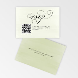 Elegante Schrift-QR-Code-Hochzeits-RSVP-Antwort RSVP Karte
