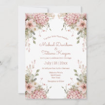 elegante Schrift rosa Blumen Garten moderne Hochze