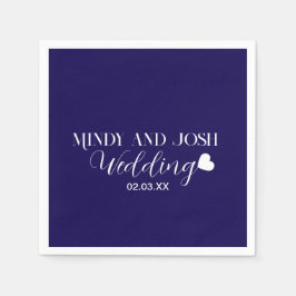 Elegante Schrift schwebendes Herz Serviette