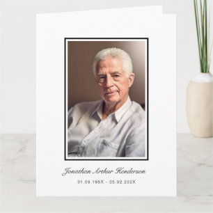 Elegante Schrift Trauerfoto Dankeskarte