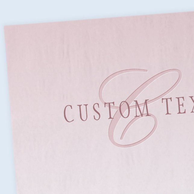 Elegante Schrift und Monogramm | Rose Ombre Seidenpapier (Von Creator hochgeladen)