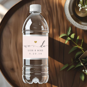 Elegante Schrift 'We Do' Wasserflaschen-Etiketten 