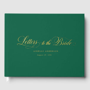 Elegante Schriftart in Grün für Brautparty Gästebuch