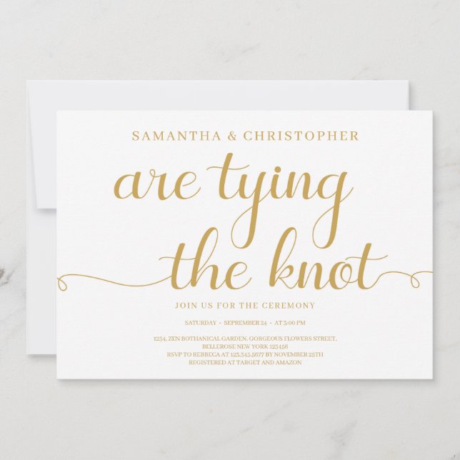 Elegante Schriftart-Typografie-Verlobung Einladung (Vorderseite)