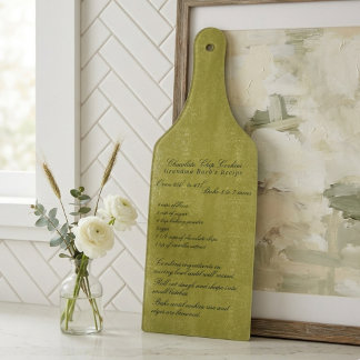Elegante Schriftfamilien-Rezept Chartreuse  Schneidebrett