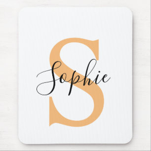 Elegante Schriftzug individuell personalisiertes G Mousepad