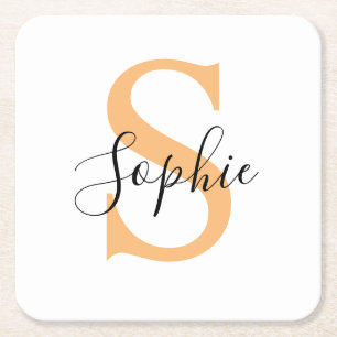 Elegante Schriftzug individuell personalisiertes G Rechteckiger Pappuntersetzer