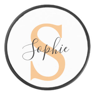 Elegante Schriftzug-Persönliche Geschenke mit Name Eishockey Puck