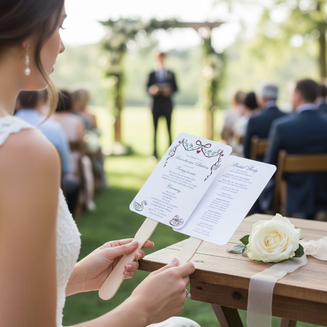 Elegante Schwanen Hochzeitszeremonie Programm Fäch Fächer (Von Creator hochgeladen)